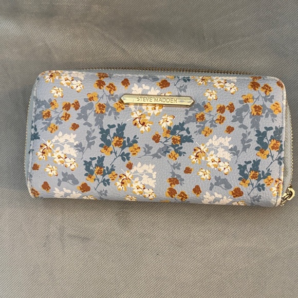 Steve Madden Handbags - Steve Madden Women's Wallet - Blue and Orange Floral